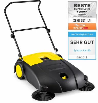 Produktbild von Syntrox Kehrmaschine 80 cm breit mit 2 Kehrbürsten
