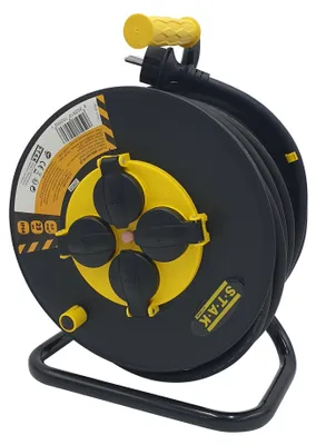 Image de Enrouleur pro, 4 prises, H07RN-F3G2.5MM2, 25M , NF,CE - IP44. - VELAMP - REELART-FR-25