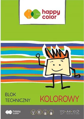 Zdjęcie produktu dla Happy Color Blok Techniczny A4 170g kolorowy