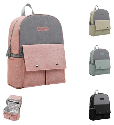Immagine prodotto di Borsa fasciatoio Kikkaboo Zaino Nia, apertura a zip, vari scomparti rosa