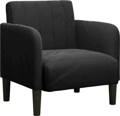 Produktbild von vidaXL Sessel mit Armlehnen Schwarz 54 cm Samt