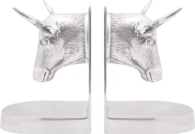 Image de Serre-livres 2 pcs Argenté 21,5 x 15,5 x 20 cm Aluminium