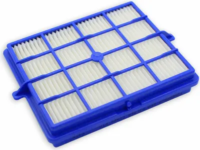 A close-up studio shot of a vacuum cleaner filter.