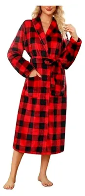 Produktbild von Damen Bademantel aus Fleece, flauschig und warm