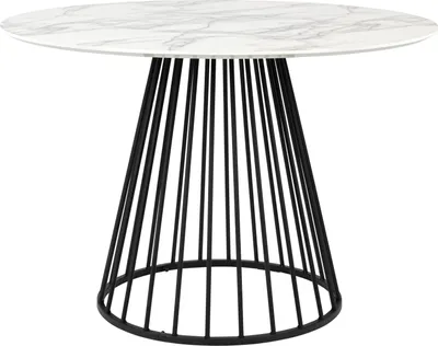 Produktbild von Housecraft Living Floris Esstisch Marmoroptik Rund 110 cm Schwarz/Weiß