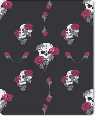 Produktbild von MuchoWow® Mauspad Mousepad Mädchen - Totenkopf - Rosen - Muster - Mädchen - Kinder - Kinder - Mädchen 30x40 cm - Mousepads - Maus Mat - Pad - Mausunterlage - Mausmatten