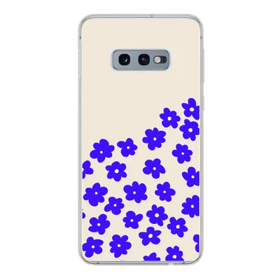 Produktbild von MuchoWow® Handyhülle Schutzhülle Hülle für Samsung Galaxy S10e Blume - Blau - Muster Silikon Softcase Handy Hülle - Handy