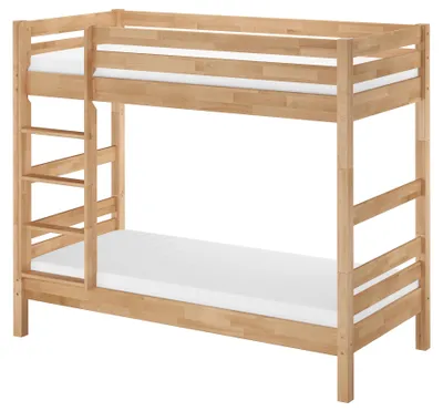 Produktbild von Etagenbett für Erwachsene Stockbett Buche massiv 90x200 Hochbett Zubehör wählbar V-60.17-09Rollrost und Matratze inkl.