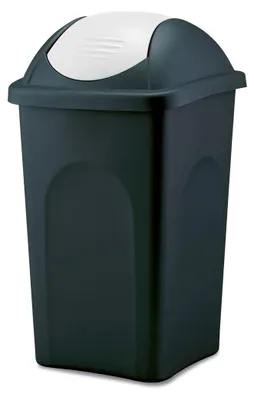 Produktbild von Abfalleimer Multipat 60 l, schwarz, weißer Deckel