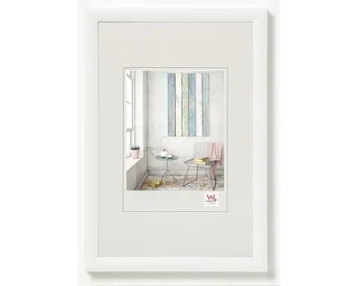 Produktbild von Walther Design KP070W, Einzelbilderrahmen, Kunststoff, Weiß, Wand, 40 x 60 cm, Rechteckig