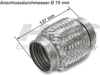 Produktbild von HJS 83 00 8336 Flexrohr Abgasanlage Auspuffrohr für BMW 3 Touring (E91) 3 Limousine (E90) 5 Touring (F11) 3 Touring (F31) 5 Limousine (F10) X3 (F25)