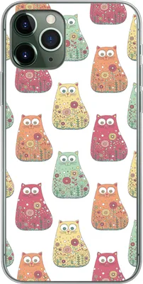 Produktbild von MuchoWow® Handyhülle Schutzhülle Hülle für Telefoonhoesje iPhone 11 Pro Mädchen - Katze - Blumen - Muster - Mädchen - Kinder - Kinder Silikon Softcase Handy Hülle - Handy