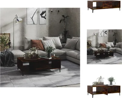 Produktbild von vidaXL Couchtisch Räuchereiche 103,5x60x35 cm Holzwerkstoff - Couchtische