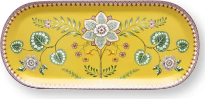 Produktbild von PIP STUDIO Lily&Lotus Yellow Kuchenplatte 33,3x15,5cm