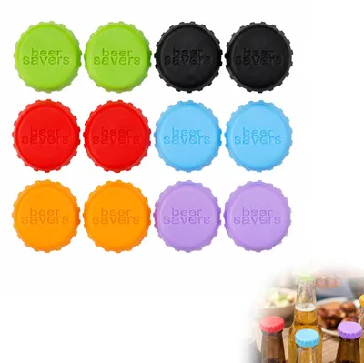 12 Silikon-Flaschenverschlüsse, bunt, für Glasflaschen