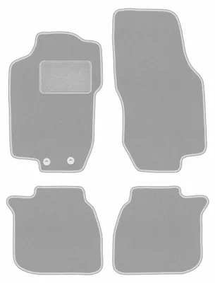 Image de Tapis de sol en moquette pour Lancia Lybra 1999-2005 (berline/break/SW) – jeu de 4 pièces, gris, sur mesure – Wielganizator OSLO