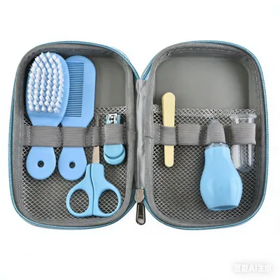 Produktbild von 8-teilige Babypflegen für Baby,Baby-Maniküre-Set,Babypflege,Nagelknipser,blau