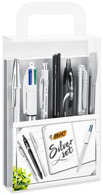 Imagen del producto de Bic 9576121. Set de escritura BIC "SILVER" con cuaderno, de 8 piezas
