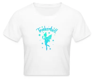 Produktbild von Spreadshirt Trinkerbell JGA Junggesellinnenabschied Party Crop Top, S, Weiß