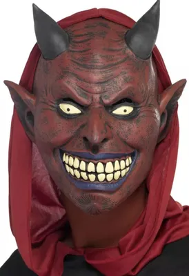 Produktbild von Rote Horror Teufelsmaske, Einheitsgröße, für Halloween & Karneval Kostümzubehör