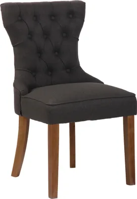 Produktbild von TPFLiving Esszimmerstuhl Franz Stoff antik-hell dunkelgrau