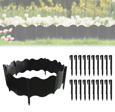 Obrázek produktu pro Flexibilní ohraničení pro zahradu - sada 40 kusů - 14 cm