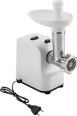 Image de Hachoir à viande électrique avec accessoires Saucisseuse en acier inoxydable 1000W pour la maison et la cuisine Blanc