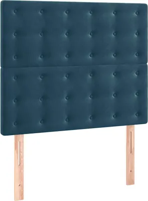 Produktbild von vidaXL Kopfteil Dunkelblau 100x5x118/128 cm Samt