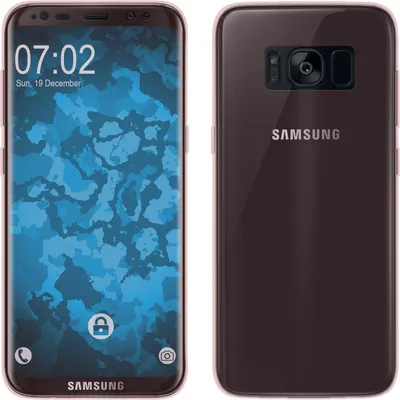 Produktbild von PhoneNatic Case kompatibel mit Samsung Galaxy S8 - rosa Silikon Hülle 360° Fullbody Cover