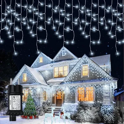 Image de Rideau lumineux - Extérieur - 6,4 m + 5 m - Blanc