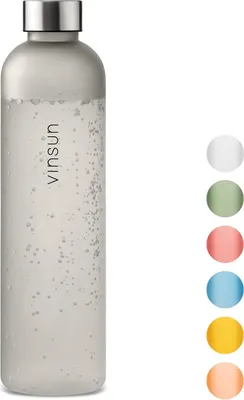 Produktbild von VINSUN Trinkflasche 650ml, 1000ml, 1500ml - auslaufsicher, Kohlensäure geeignet, BPA frei, Tritan Leichte Wasser Flasche für Sport, Outdoor, Schule,