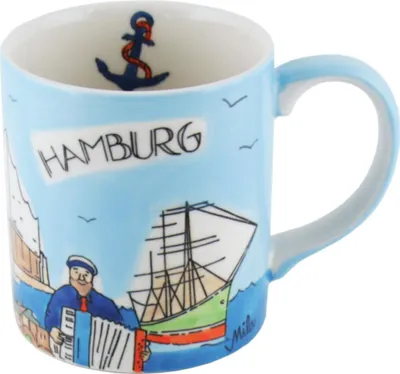 Produktbild von Mila Keramik Städte-Becher Hamburg Shanty