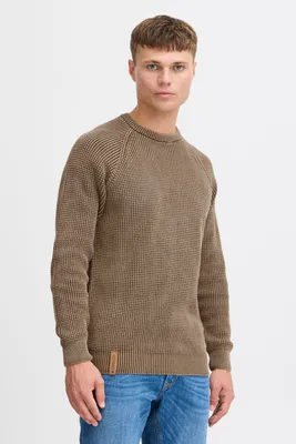 Produktbild von INDICODE IDRockford Herren Pullover Strickpullover Grobstrick Pullover mit Rundhals-Ausschnitt Rippbündchen 100% Baumwolle Regular fit