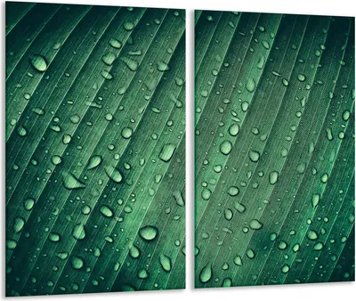 Produktbild von Herdabdeckplatten 2 teilig 30x52 Glaskeramikkochfeld Abdeckung Glas Bambus