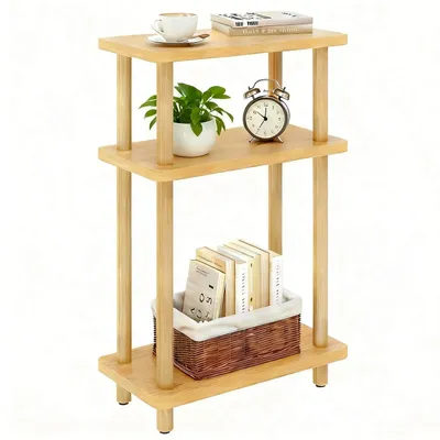 Schmaler Beistelltisch, 3-stufig, 40x18x62,5 cm, natur