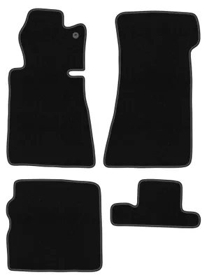 Zdjęcie produktu dla Dywaniki samochodowe welurowe BASIC do: Mercedes SL R107 (1971-1989, długie przody) czarne, z mocowaniami