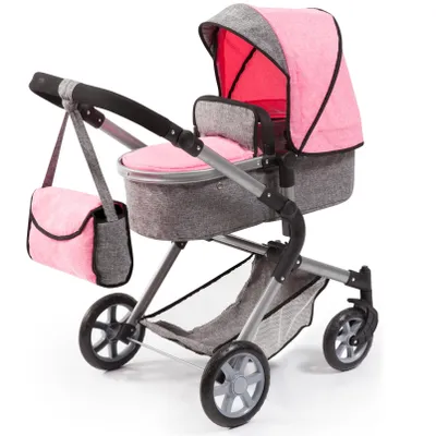 Image de Bayer Design 18125AA Landau Pour Poupée City Neo avec sac, convertible en poussette canne, pliable, réglable