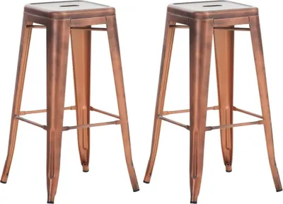 Immagine prodotto di set di 2 sgabelli da bar - Sgabelli classici - Design facile da pulire e impilabile