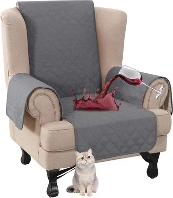 Image de Housse de chaise pour animaux de compagnie - Imperméable, réversible et antidérapante - Protection pour meubles