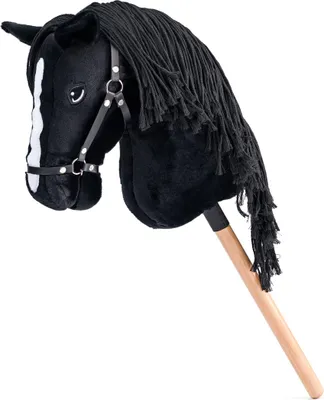Obrázok produktu pre Hobby horse Cortez, černý kůň na tyči, provázková hříva