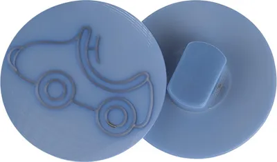 Image de Boutons - lot de 6 pièces - 15 mm (diamètre) - Bleus