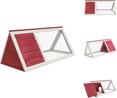 Produktbild von vidaXL Kleintier-/Kaninchenstall Rot Holz - Lebensräume & Gehege für Kleintiere