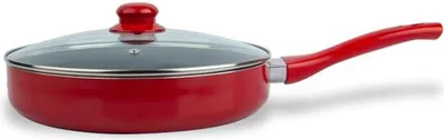Obrázek produktu pro KITCHISIMO HLUBOKÁ PÁNEV S POKLICÍ 28cm, černá červená, nepřilnavý povrch
