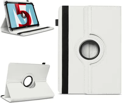 Produktbild von Tablet Hülle Huawei MediaPad M5 Lite Tasche Schutzhülle Case Cover 360° DrehbarFarben:Weiss