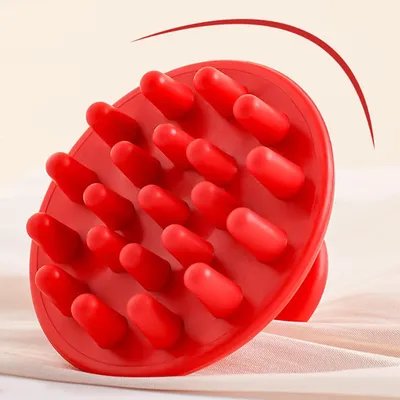 Productafbeelding van Scrub- en massageapparaat voor de hoofdhuid met siliconen massagekammen