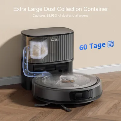 Image de Aspirateur robot 4500 Pa - 2 en 1 : aspiration et nettoyage par aspiration - Station de vidage automatique