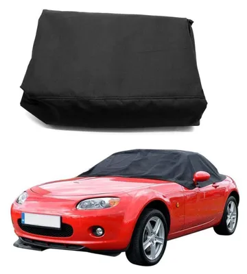 Image de Housse de protection pour voiture, type demi-garage, imperméable, pour Mazda MX5 MK3 MK3.5, avec système de fixation magnétique