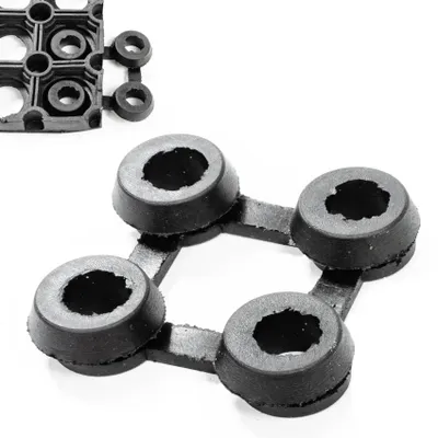 Fußmatte Verbinder für Ringgummimmatte diverse Längenx7cm einfach Schwarz Robust, Hauptbild