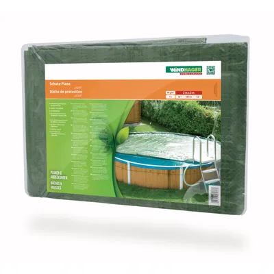 Produktbild von Windhager Schutz- & Abdeckplane 'Light', 2 x 3 m, 80 g/m², grün (1 Stück)