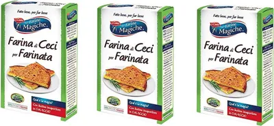 Produktbild von 3x Lo Conte Le Farine Magiche Farina di Ceci für Farinata Kichererbsenmehl Glutenfrei mehl Italienische Kichererbsen 320g